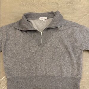Gray Half-Zip Women's Sweater